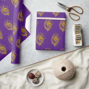 Lion With Crown - Gold Style 2 Wrapping Paper