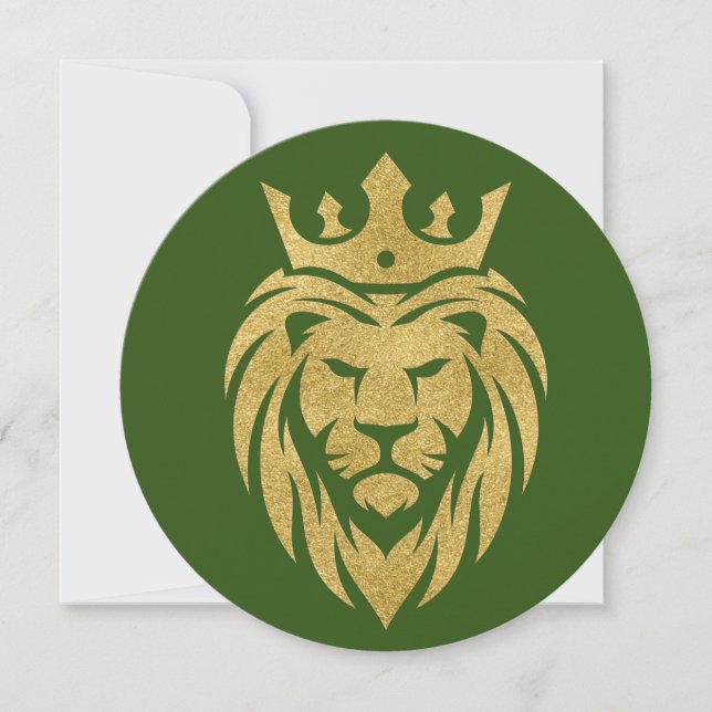 Lion With Crown - Gold Style 3 (Front)
