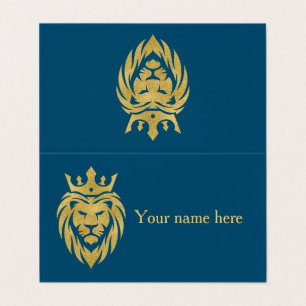 Lion With Crown - Gold Style 3 Business Card
