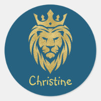 Lion With Crown - Gold Style 3