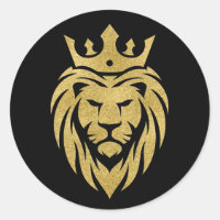 Lion With Crown - Gold Style 3