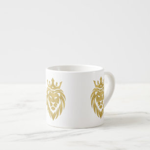 Lion With Crown - Gold Style 3 Espresso Cup