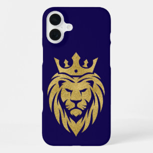 Lion With Crown - Gold Style 3 iPhone 16 Plus Case