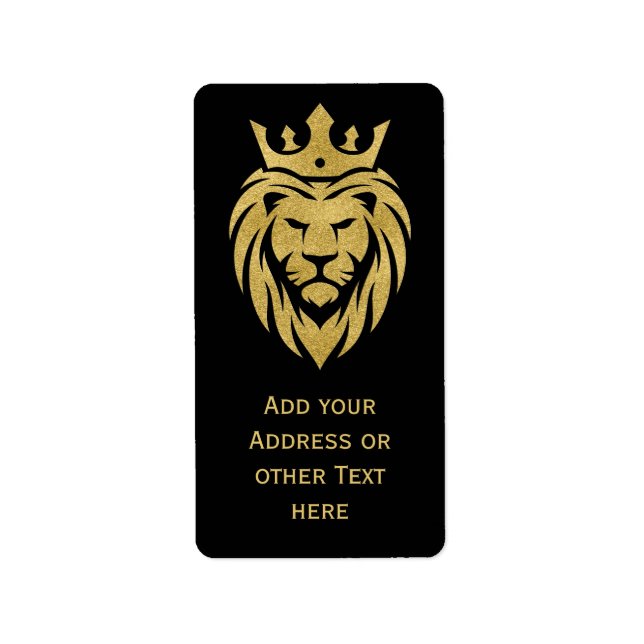 Lion With Crown - Gold Style 3 Label (Front)