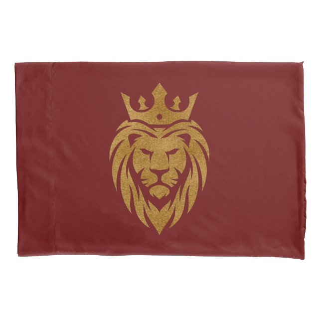 Lion With Crown - Gold Style 3 Pillowcase (Front)