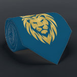 Lion With Crown - Gold Style 3 Tie<br><div class="desc">Extraordinary Graphic Design by EDDA Fröhlich | Graphic: lion silhouette with a crown | You miss other colours or products with this design? Feel free to contact me: contact@eddart.de or have a look here: www.zazzle.com/store/eddartshop/ or here: www.zazzle.com/store/spiritenergytogo or here:  www.art-shopping.net</div>