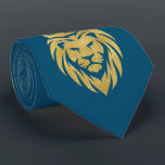 Lion With Crown - Gold Style 3 Tie<br><div class="desc">Extraordinary Graphic Design by EDDA Fröhlich | Graphic: lion silhouette with a crown | You miss other colours or products with this design? Feel free to contact me: contact@eddart.de or have a look here: www.zazzle.com/store/eddartshop/ or here: www.zazzle.com/store/spiritenergytogo or here:  www.art-shopping.net</div>
