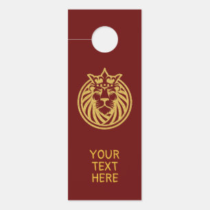 Lion With Crown - Gold Style 4 Door Hanger