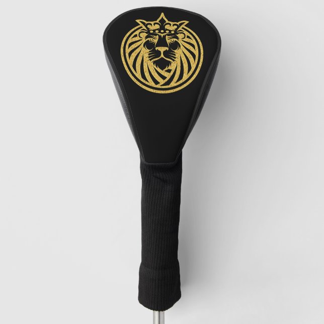 Lion With Crown - Gold Style 4 Golf Head Cover (Front)