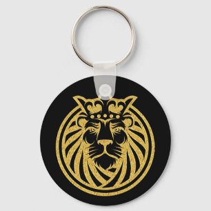 Lion With Crown - Gold Style 4 Key Ring