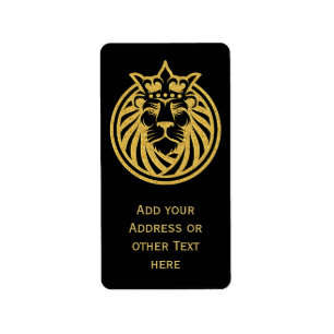 Lion With Crown - Gold Style 4 Label