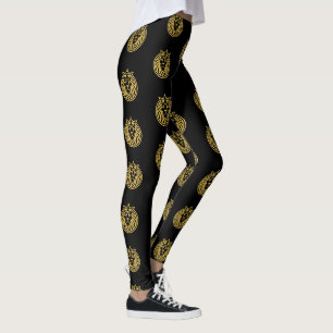 Lion With Crown - Gold Style 4 Leggings