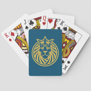 Lion With Crown - Gold Style 4 Playing Cards