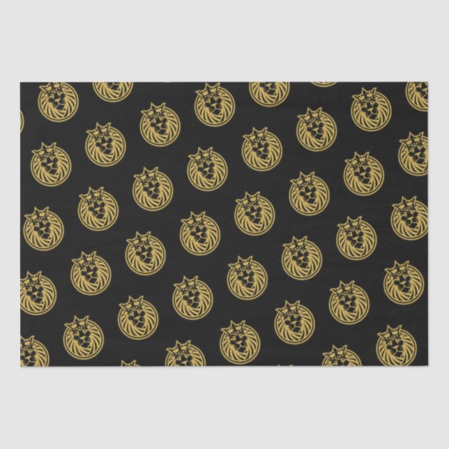 Lion With Crown - Gold Style 4 Tissue Paper (Front)