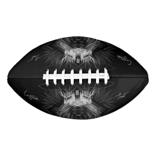 Lion with Crown Monogram American Football (Front)