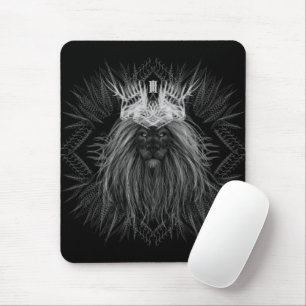 Lion with Crown Monogram Mouse Mat