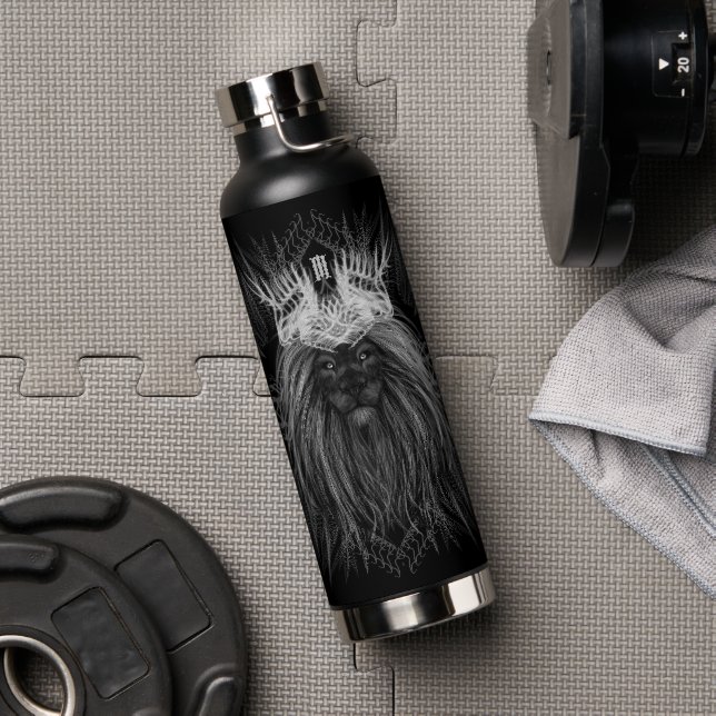 Lion with Crown Monogram Water Bottle (Gym)