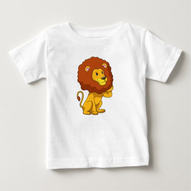 Lion with Curls Baby T-Shirt (Front)