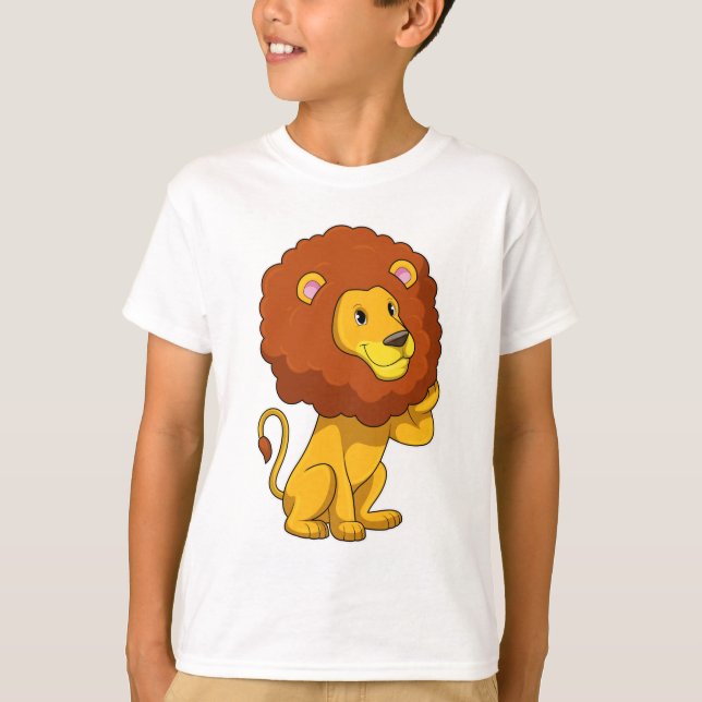 Lion with Curls T-Shirt (Front)