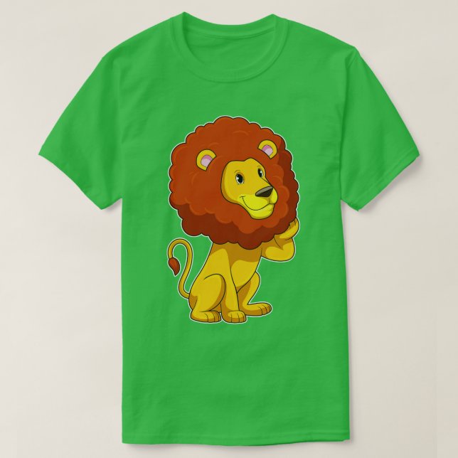 Lion with Curls T-Shirt (Design Front)
