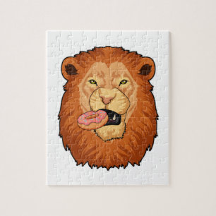 Lion with Doughnut Jigsaw Puzzle