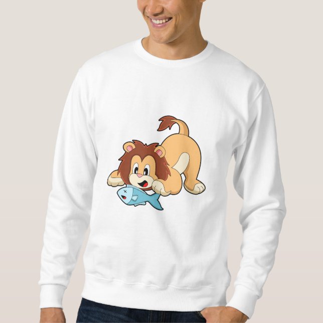 Lion with Fish Sweatshirt (Front)