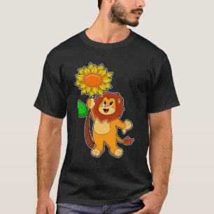 Lion with Flower Sunflower T-Shirt