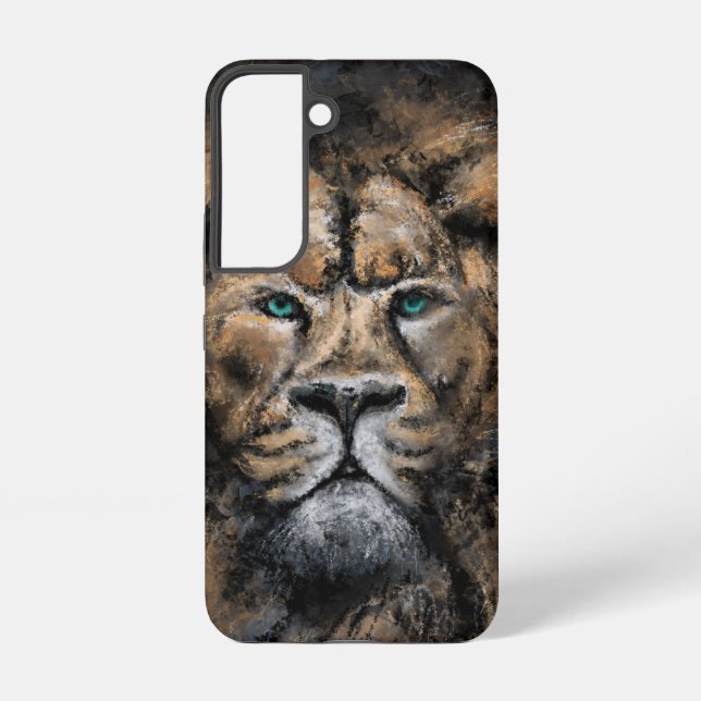 Lion with Green Eyes Samsung Galaxy S22 Case (Back)