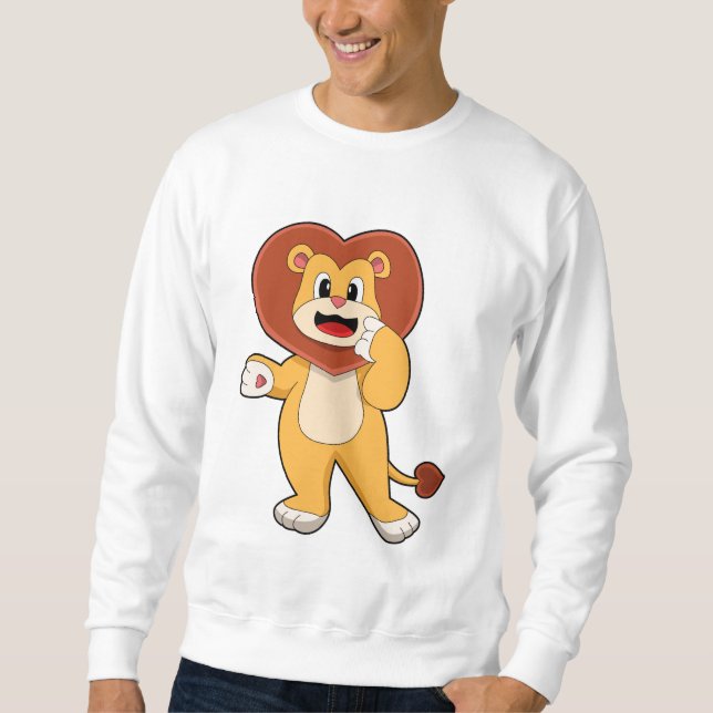 Lion with Heart Sweatshirt (Front)