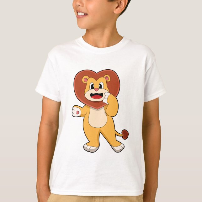 Lion with Heart T-Shirt (Front)
