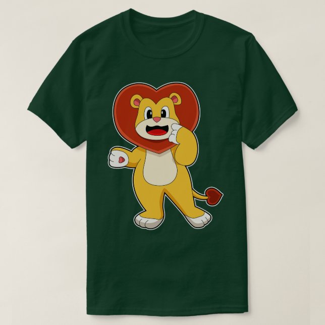 Lion with Heart T-Shirt (Design Front)