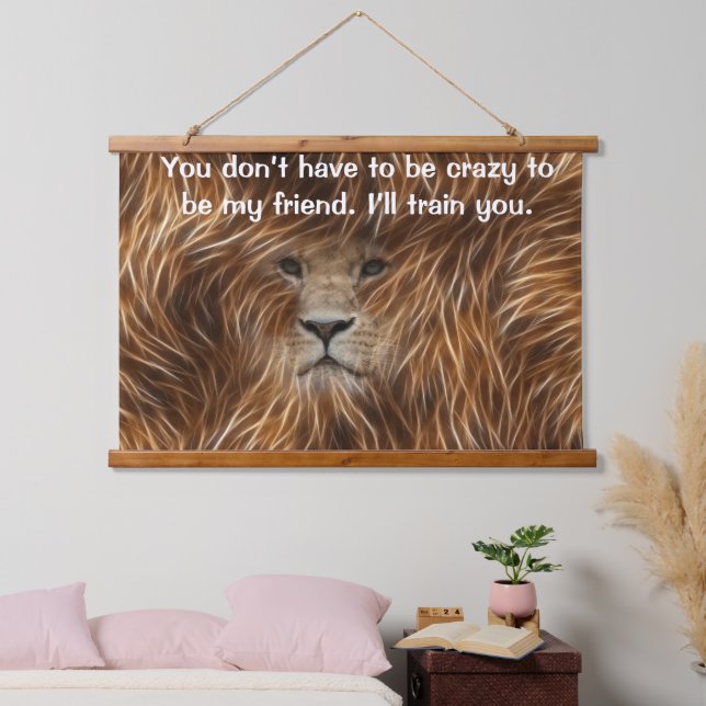 Lion With Long Hair  Hanging Tapestry (Bedroom)