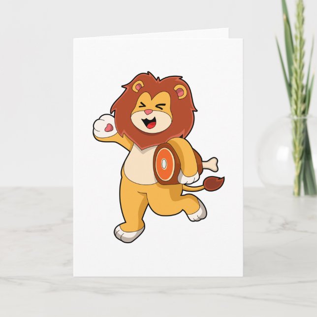 Lion with Meat Card (Front)
