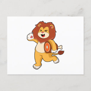 Lion with Meat Postcard