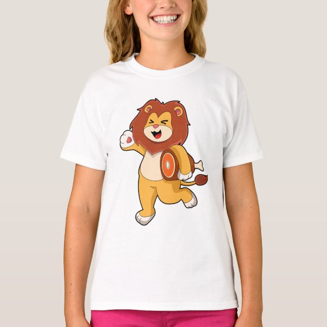 Lion with Meat T-Shirt (Front)