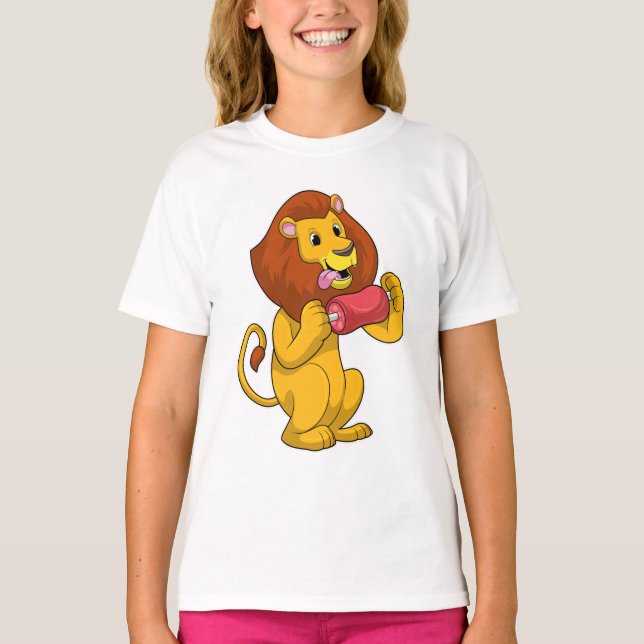 Lion with Meat T-Shirt (Front)