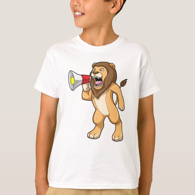 Lion with Microphone T-Shirt (Front)