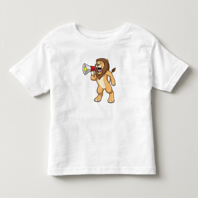 Lion with Microphone Toddler T-Shirt (Front)