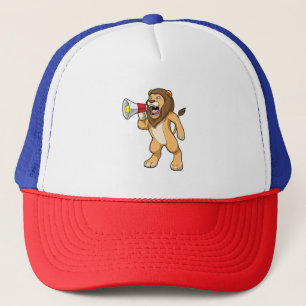 Lion with Microphone Trucker Hat