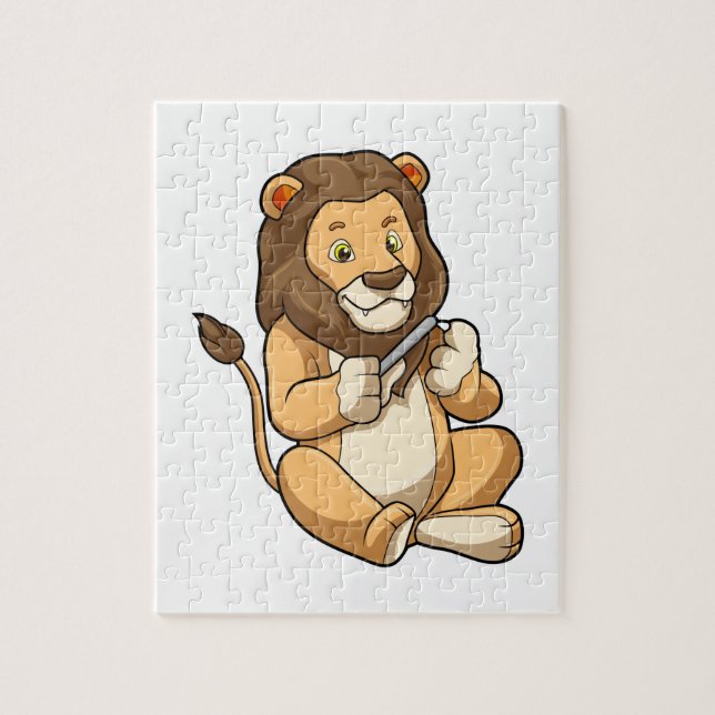 Lion with Nail arrows Jigsaw Puzzle (Vertical)