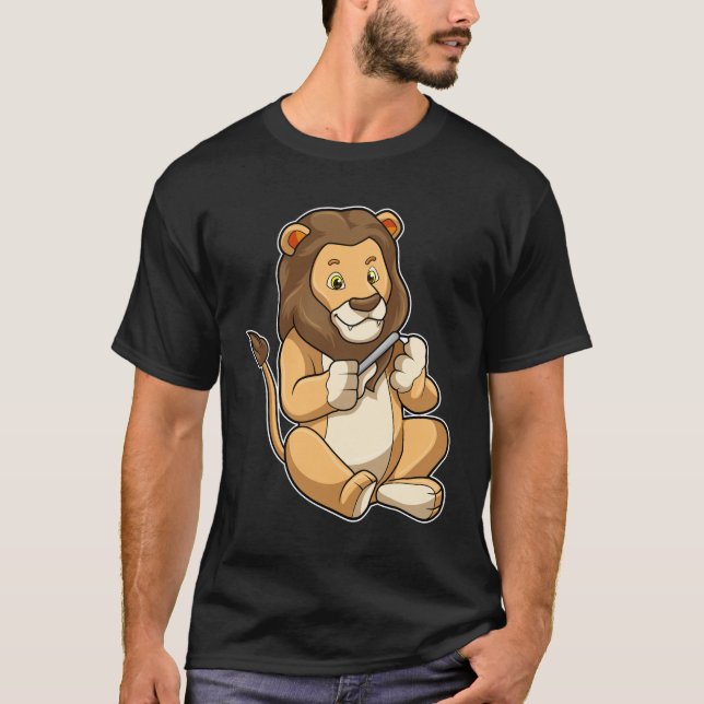 Lion with Nail arrows T-Shirt (Front)