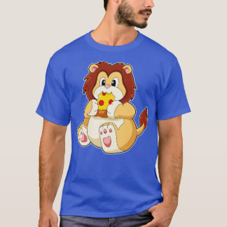 Lion with Piece of Salami Pizza T-Shirt
