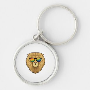 Lion with Sunglasses Key Ring