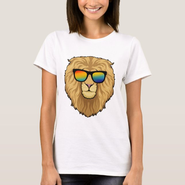 Lion with Sunglasses T-Shirt (Front)