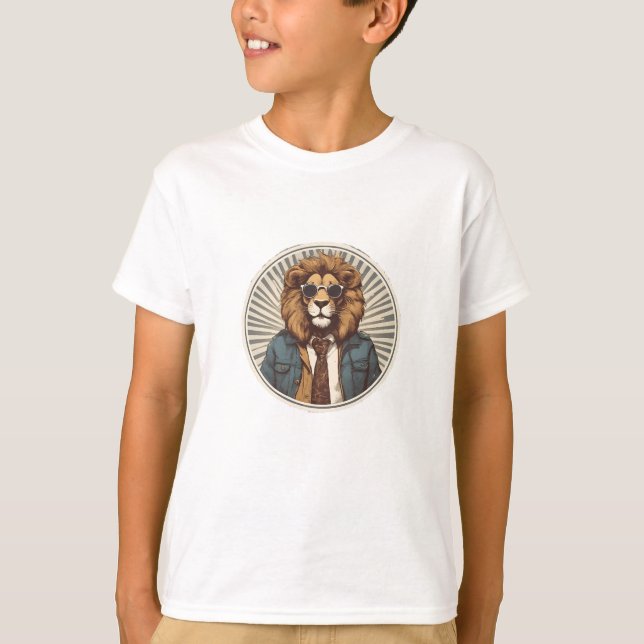 Lion with sunglasses T-Shirt (Front)