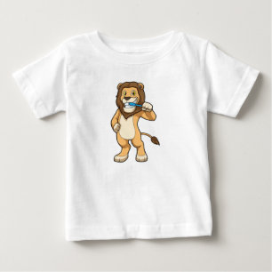 Lion with Toothbrush Baby T-Shirt