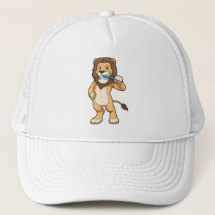 Lion with Toothbrush Trucker Hat