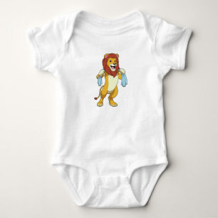 Lion with Towel for Shower Baby Bodysuit