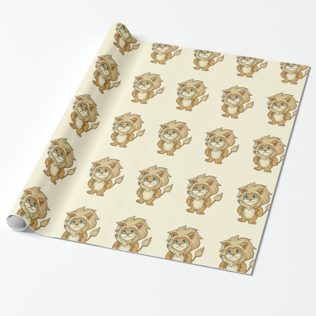 Lion Wrapping Paper (Unrolled)