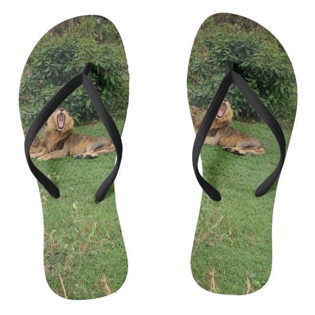 Lion yawn Flip Flops (Footbed)
